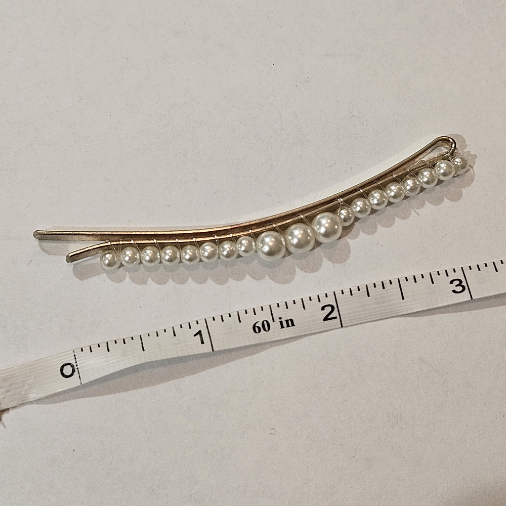 NWT Pearl Accent Hair Clip And Pin Set Wedding Feminine Preppy Avant Garde - Picture 8 of 11